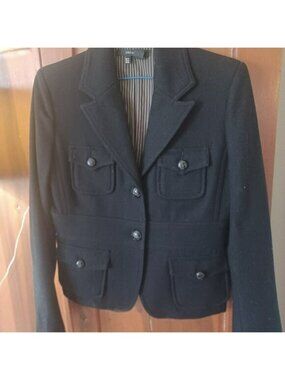 Vintage wool Zara basic military jacket M
